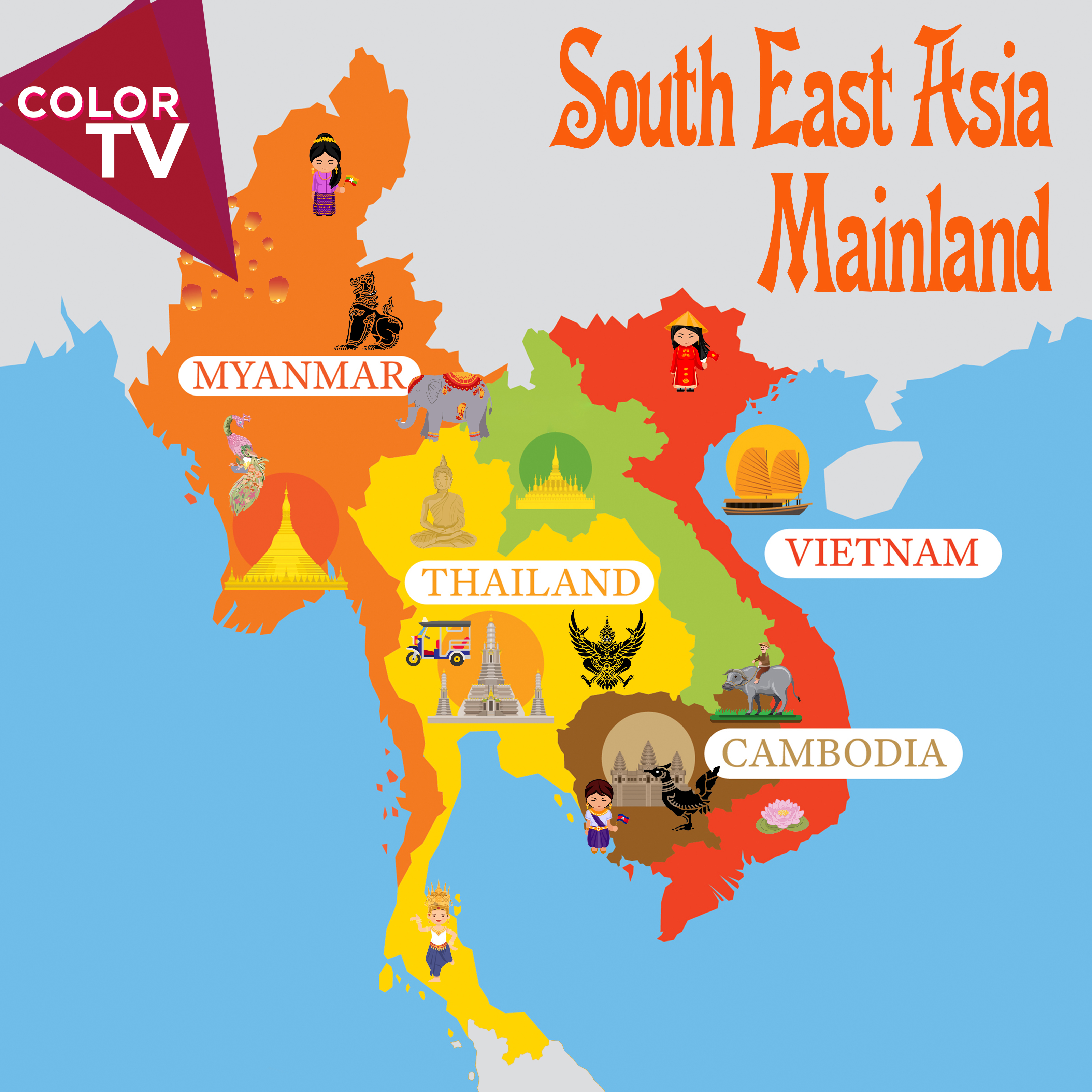 South East Asia Mainland - Thailand, Vietnam, Cambodia, Burma-Myanmar